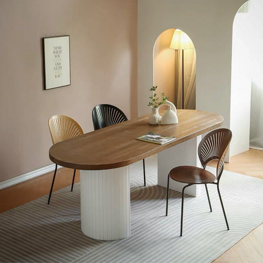 PERRIN Pine Wood Dining Table - Cassa Haus Singapore