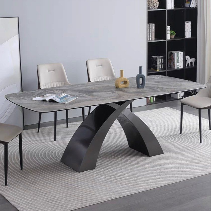 FENTON Modern Sintered Stone Dining Table - Radical Homes Singapore