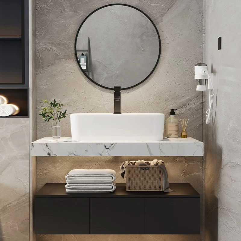 BRISA Modern Sintered Stone Vanity Sink - Radical Homes Singapore