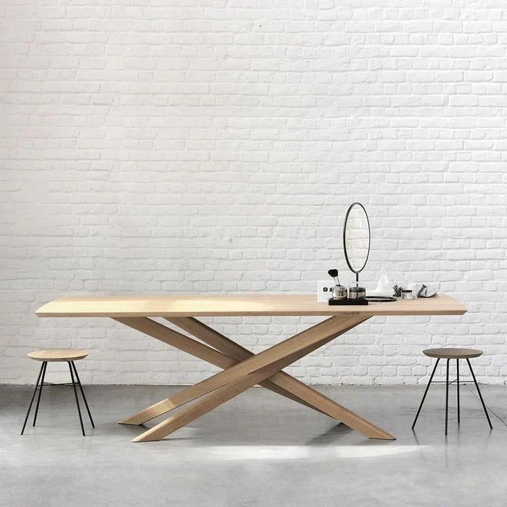 MATTHEWS Ash Wood Dining Table - Radical Homes Singapore