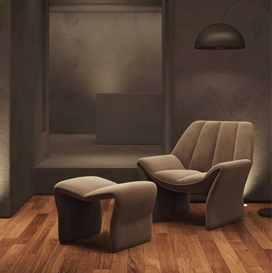 STANLEY Modern Lounge Chair & Footstool - Radical Homes Singapore