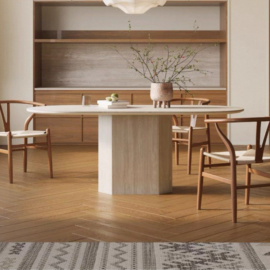 SAPPH Modern Travertine Dining Table - Radical Homes Singapore