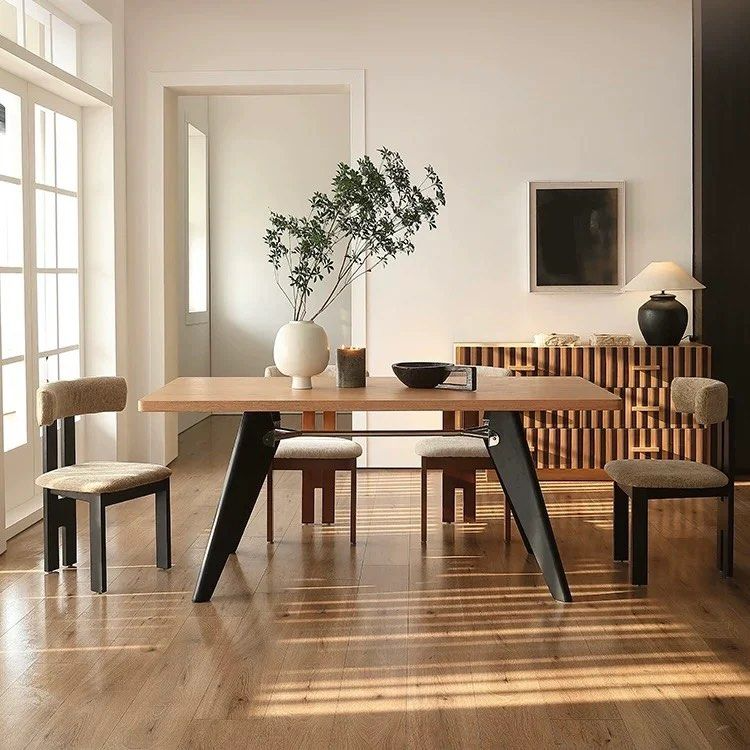 JUNIA Modern Solid Wood Dining Table - Radical Homes Singapore