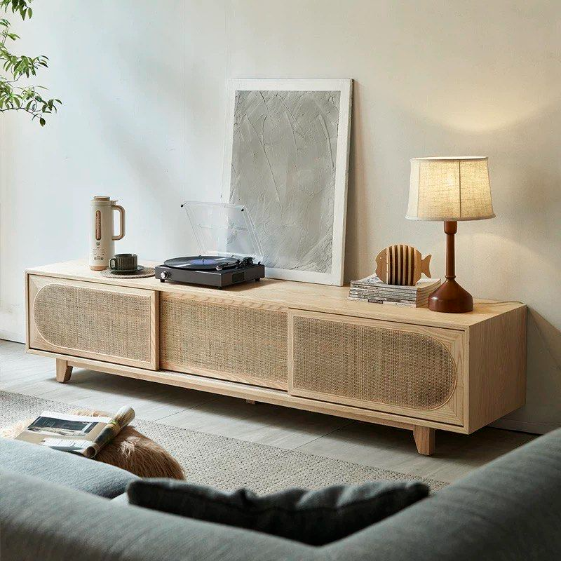 FACIRE Rustic Rattan TV Console - Radical Homes Singapore