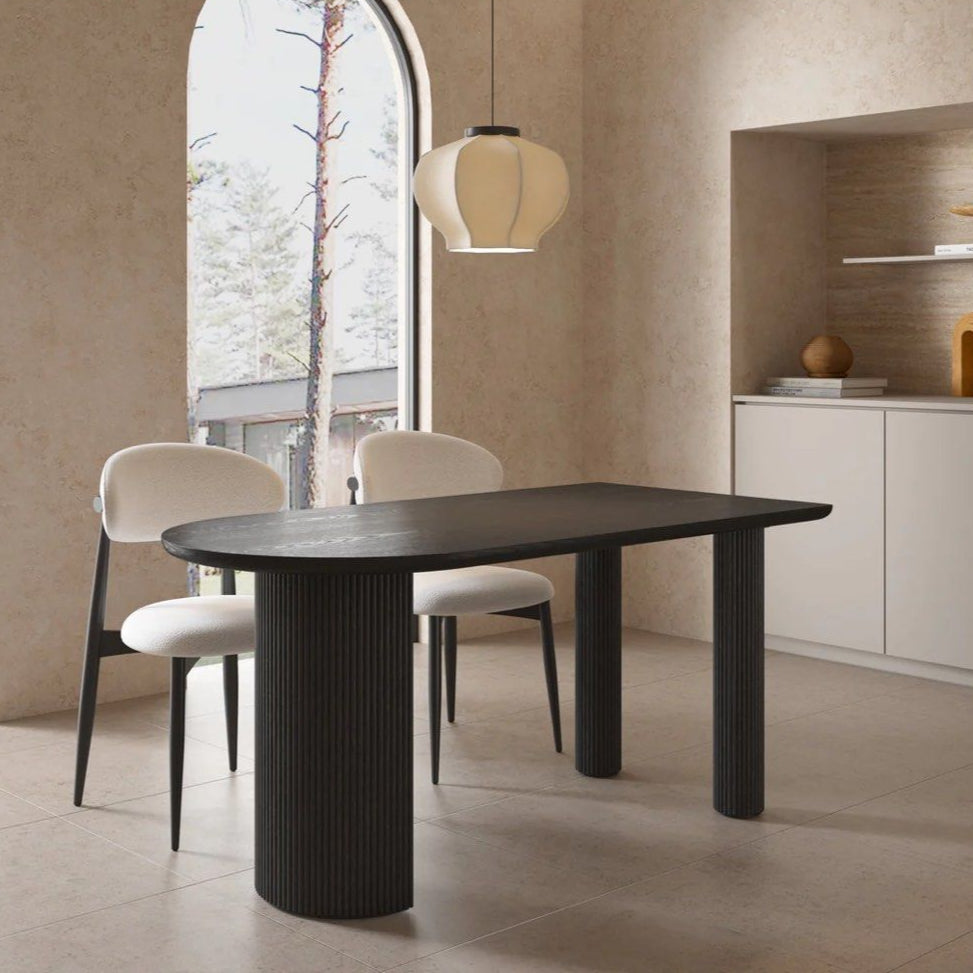 KALCE Modern Solid Wood Dining Table - Radical Homes Singapore