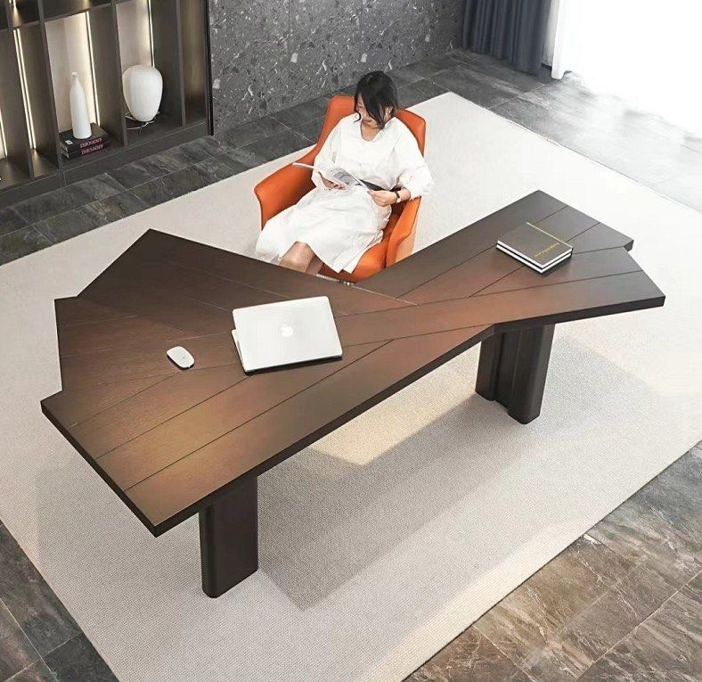 ALDEN Contemporary Solid Wood Study Desk - Radical Homes Singapore