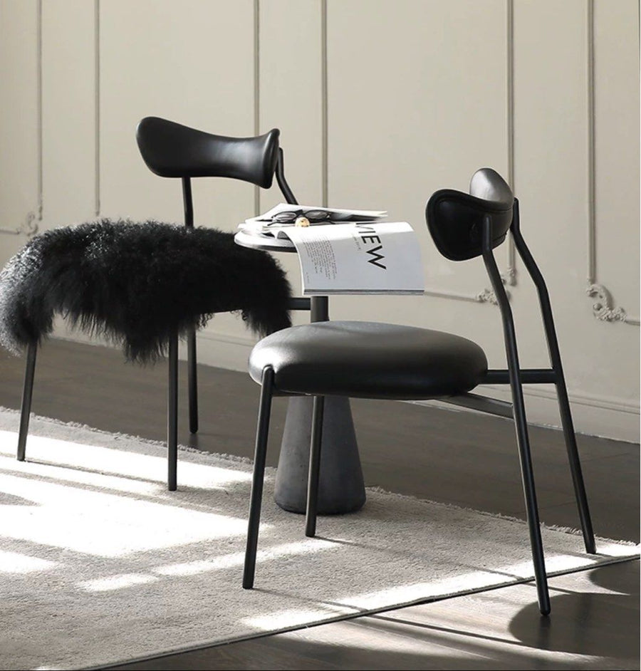 LEGAS Modern Leather Dining Chair - Radical Homes Singapore