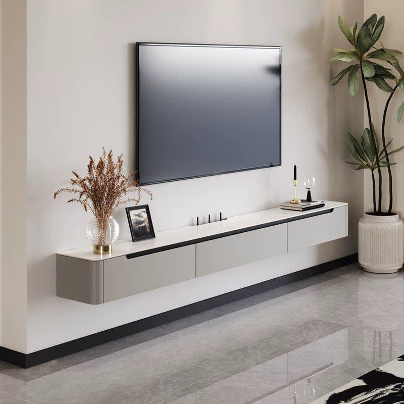 RUSO Modern Sintered Stone Floating TV Console - Radical Homes Singapore
