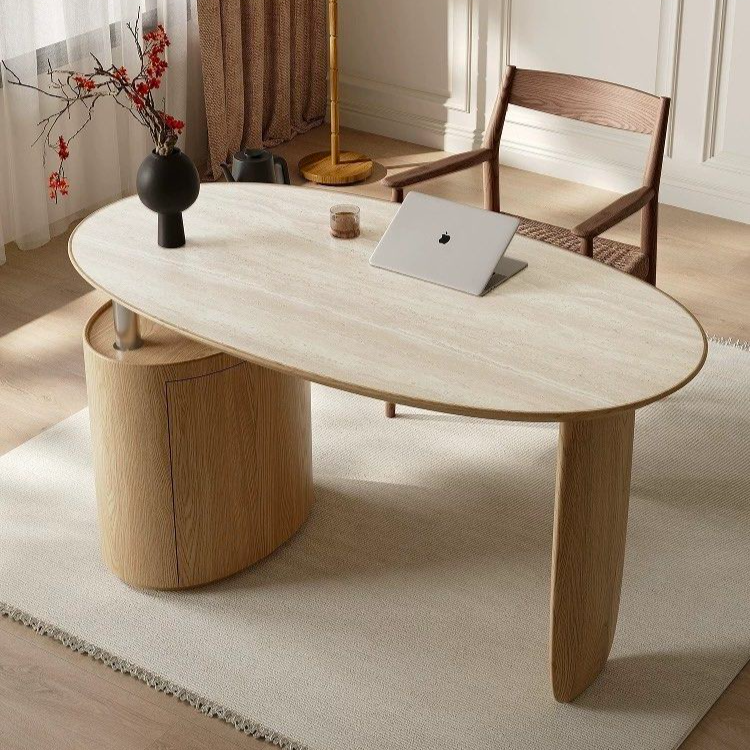 STEION Japandi Sintered Stone Study Table - Radical Homes Singapore