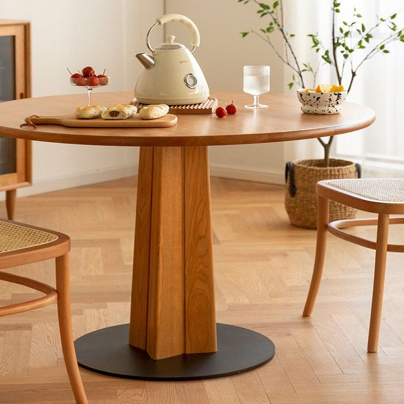COLE Modern Solid Wood Round Dining Table - Radical Homes Singapore