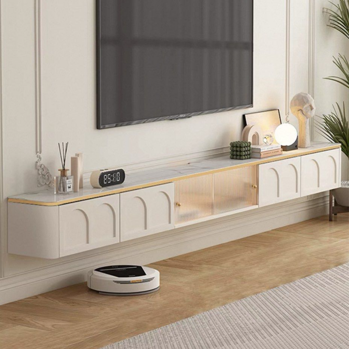 PANI Modern Sintered Stone Floating TV Console - Cassa Haus Singapore