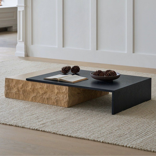 OAKRIVA Modern Travertine Coffee Table - Cassa Haus Singapore
