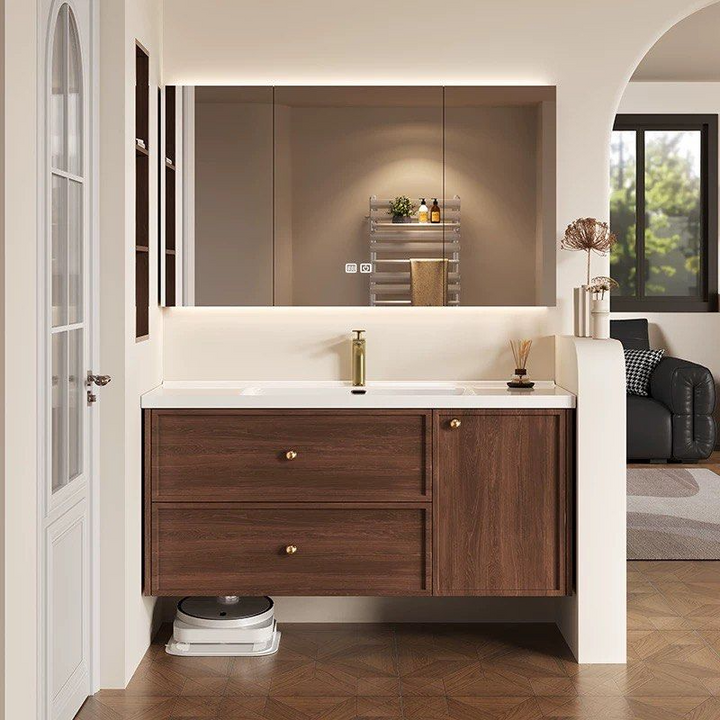 WATRE Modern Walnut Vanity Sink - Radical Homes Singapore