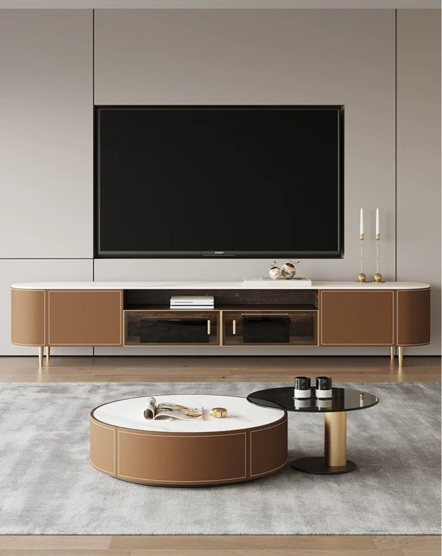 JALTE Modern Leather TV Console - Radical Homes Singapore