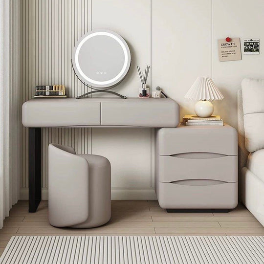 PELVARA Modern Leather Vanity Table - Cassa Haus Singapore