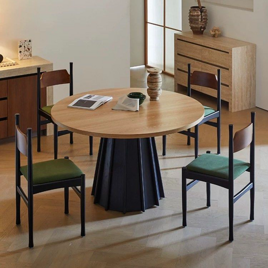 RONDEL Modern Solid Wood Round Dining Table - Cassa Haus Singapore