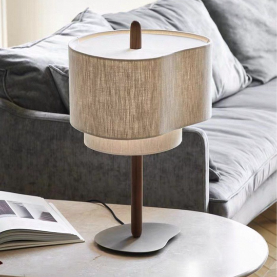 BRAVENZA Modern Linen Table Lamp - Cassa Haus Singapore