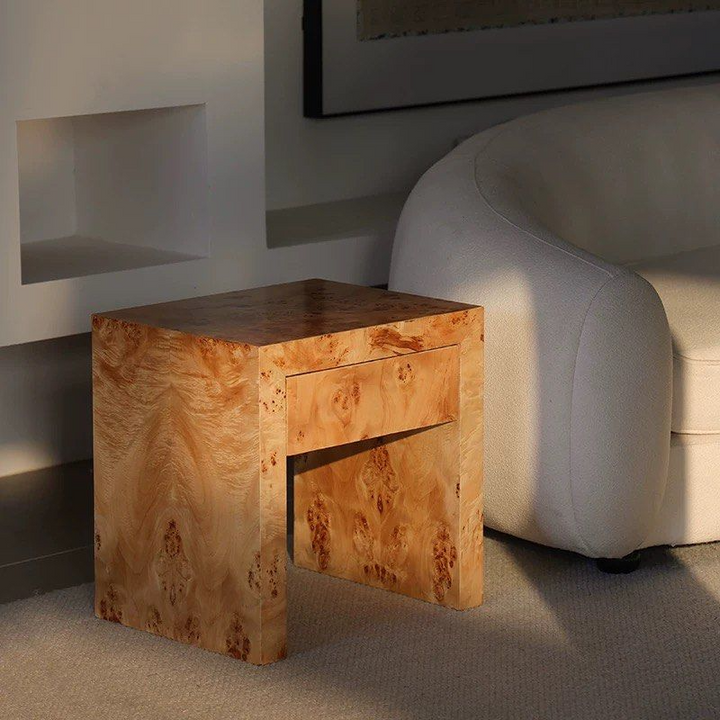 BRAYNE Wabi Sabi Solid Wood Bedside Table - Radical Homes Singapore