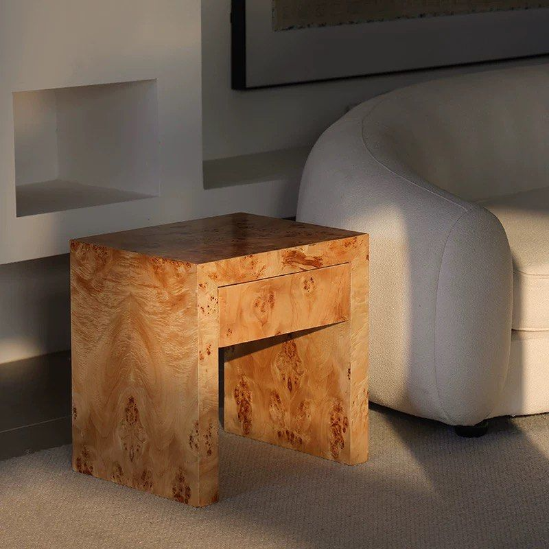 BRAYNE Wabi Sabi Solid Wood Bedside Table - Radical Homes Singapore