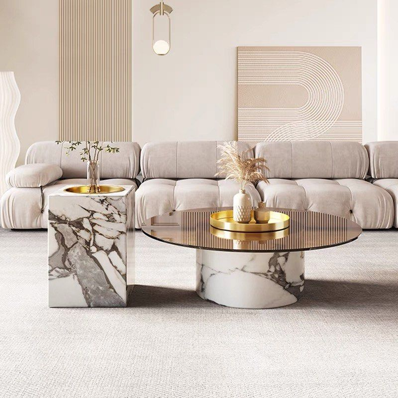 AGUILAR Modern Marble Coffee Table - Radical Homes Singapore