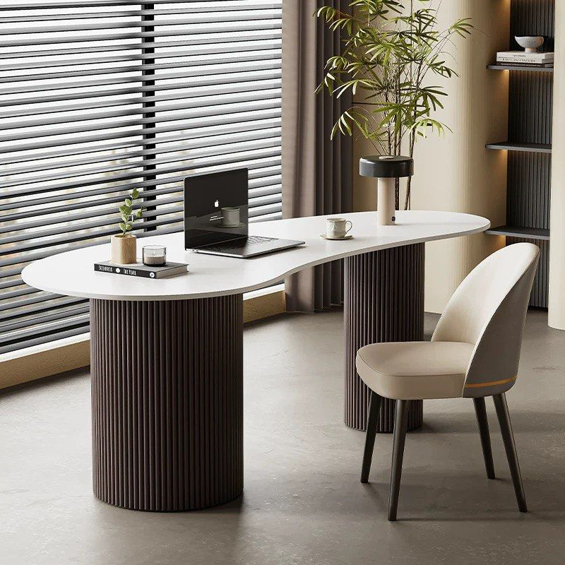 HEEM Modern Sintered Stone Study Table - Radical Homes Singapore