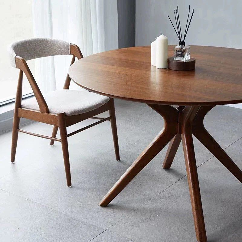 MCGHEE Solid Wood Round Dining Table - Radical Homes Singapore