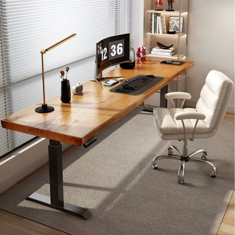 MELVIN Adjustable Solid Wood Office Table - Radical Homes Singapore