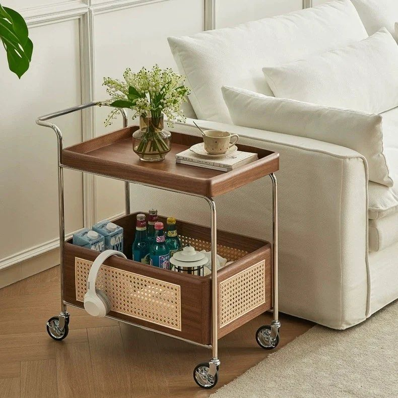 ALTREI Modern Rattan Bar Cart - Radical Homes Singapore