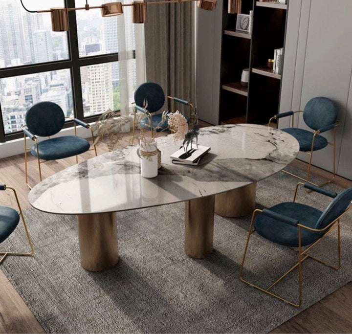 HARVEY Modern Marble Dining Table - Radical Homes Singapore