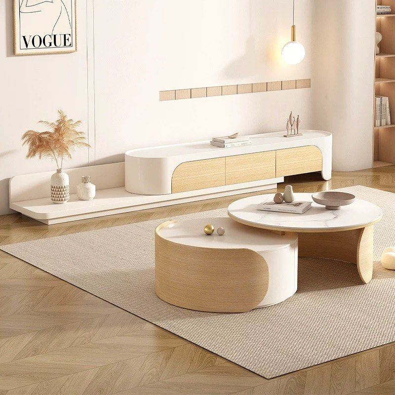 HURLEO Japandi Extendable TV Console & Coffee Table - Radical Homes Singapore