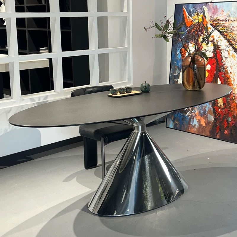 OBSIDIAN Modern Sintered Stone Dining Table - Cassa Haus Singapore