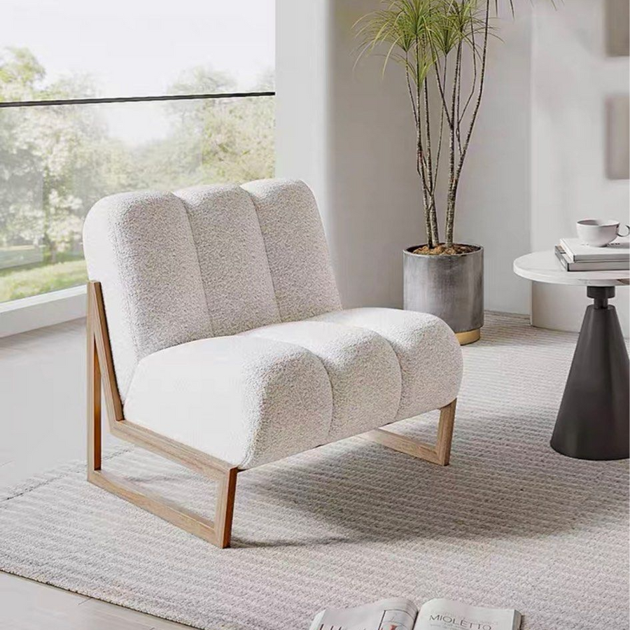 KYLE Modern Boucle Lounge Chair - Radical Homes Singapore