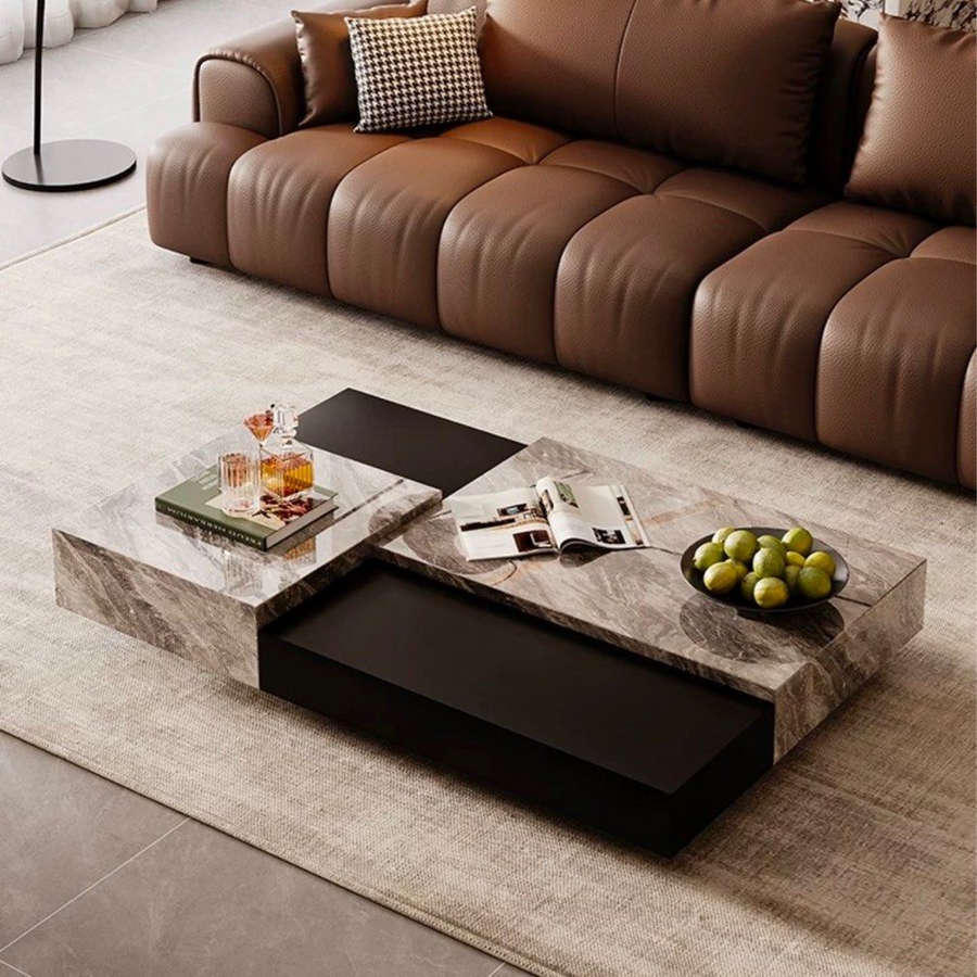 TRISTOA Modern Sintered Stone Coffee Table - Radical Homes Singapore