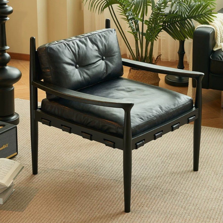RUSQEN Vintage Solid Wood Leisure Chair - Cassa Haus Singapore