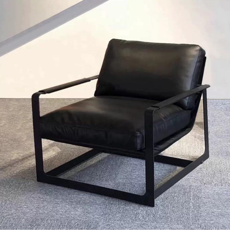 TALIA Modern Leather Lounge Chair - Radical Homes Singapore