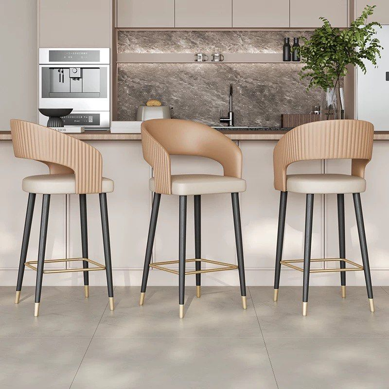 BREG Modern Leather Bar Stool - Radical Homes Singapore