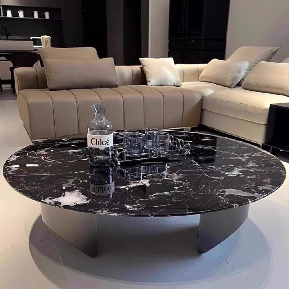 BARNETT Modern Marble Round Coffee Table - Radical Homes Singapore