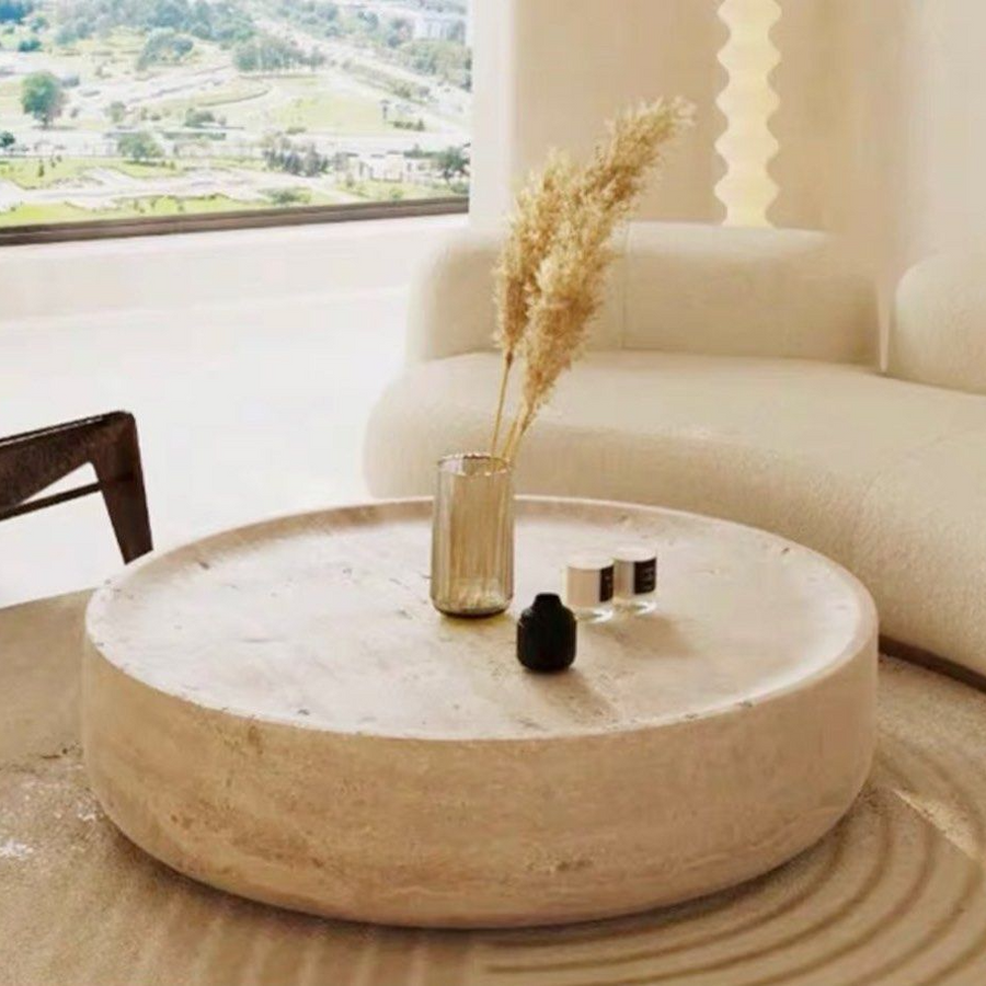 BARNES Modern Travertine Coffee Table - Radical Homes Singapore