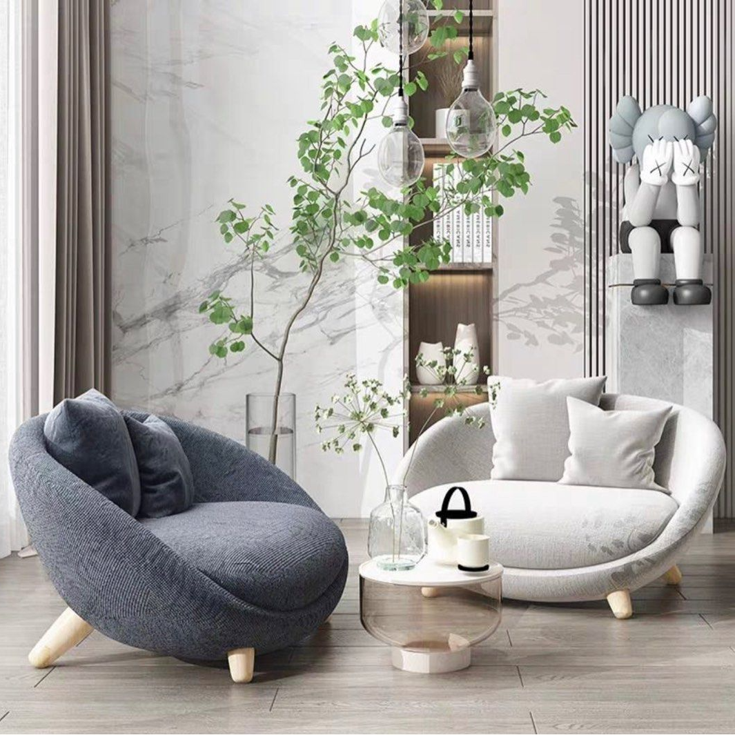 SUTTON Modern Fabric Lounge Chair - Radical Homes Singapore