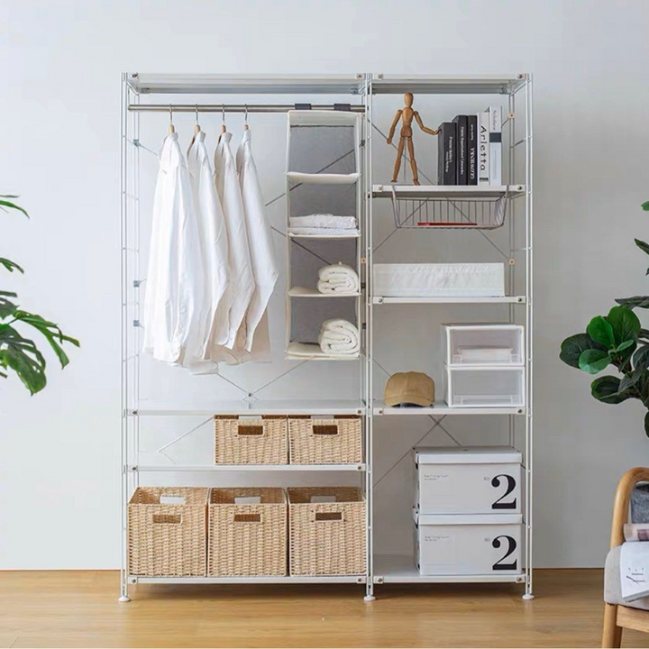 BRYDEN White Metal Frame Rack - Radical Homes Singapore
