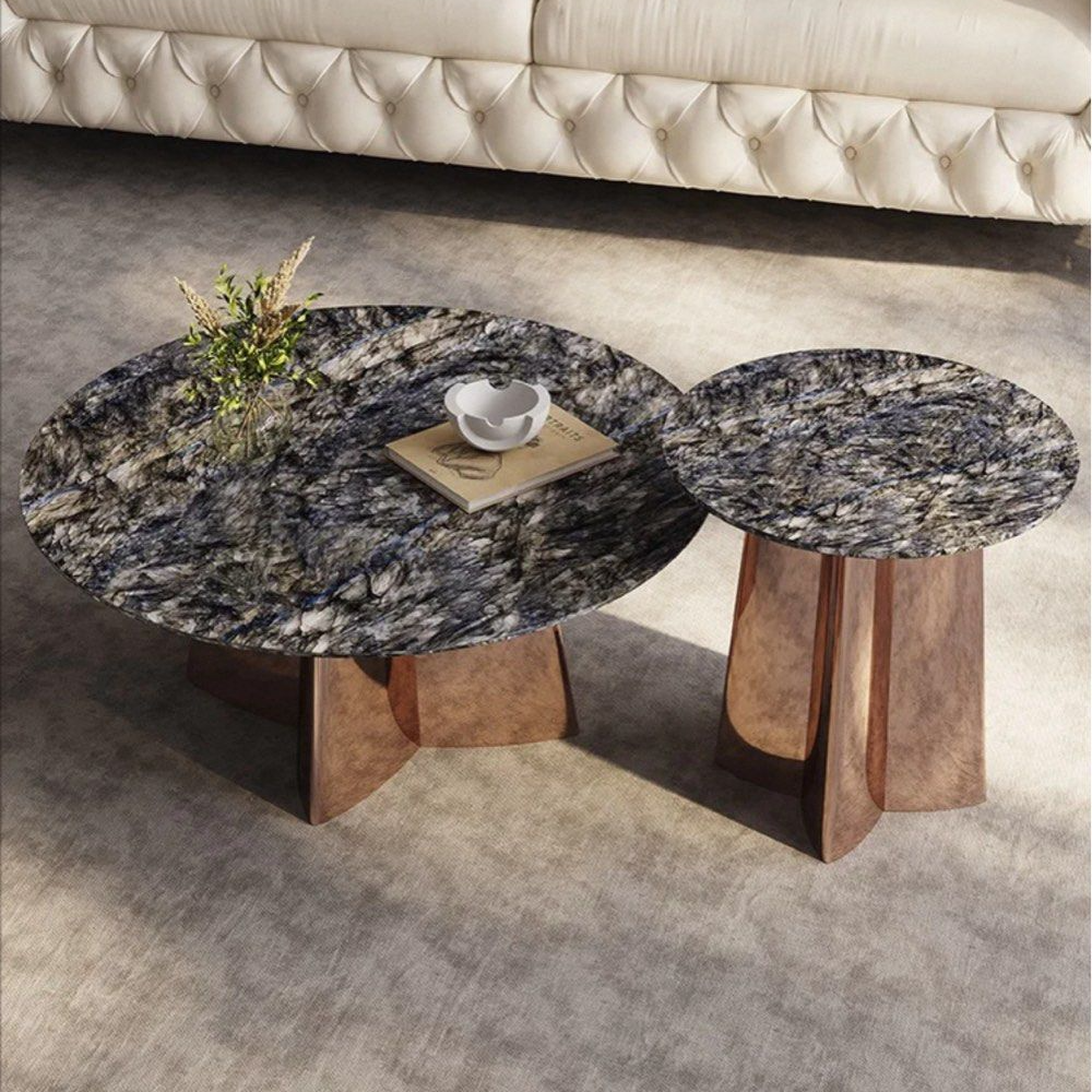DOEL Modern Marble Round Coffee Table - Radical Homes Singapore