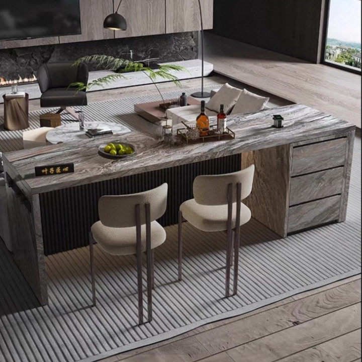 ALRIC Modern Sintered Stone Bar Table - Radical Homes Singapore