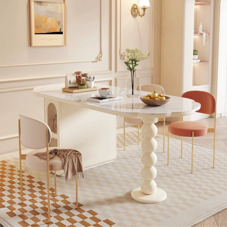 TOLBERT Modern Extendable Sintered Stone Dining Table - Radical Homes Singapore