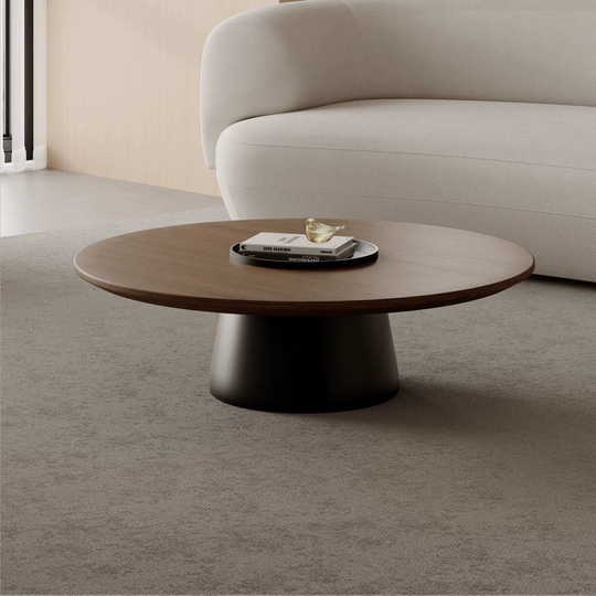 HARRISON Modern Solid Wood Round Coffee Table - Cassa Haus Singapore