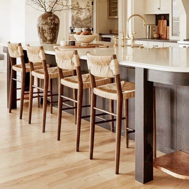 KEVAE Rustic Rattan Bar Stool - Radical Homes Singapore