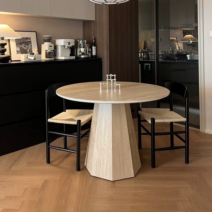 CORDIA Modern Travertine Dining Table - Radical Homes Singapore