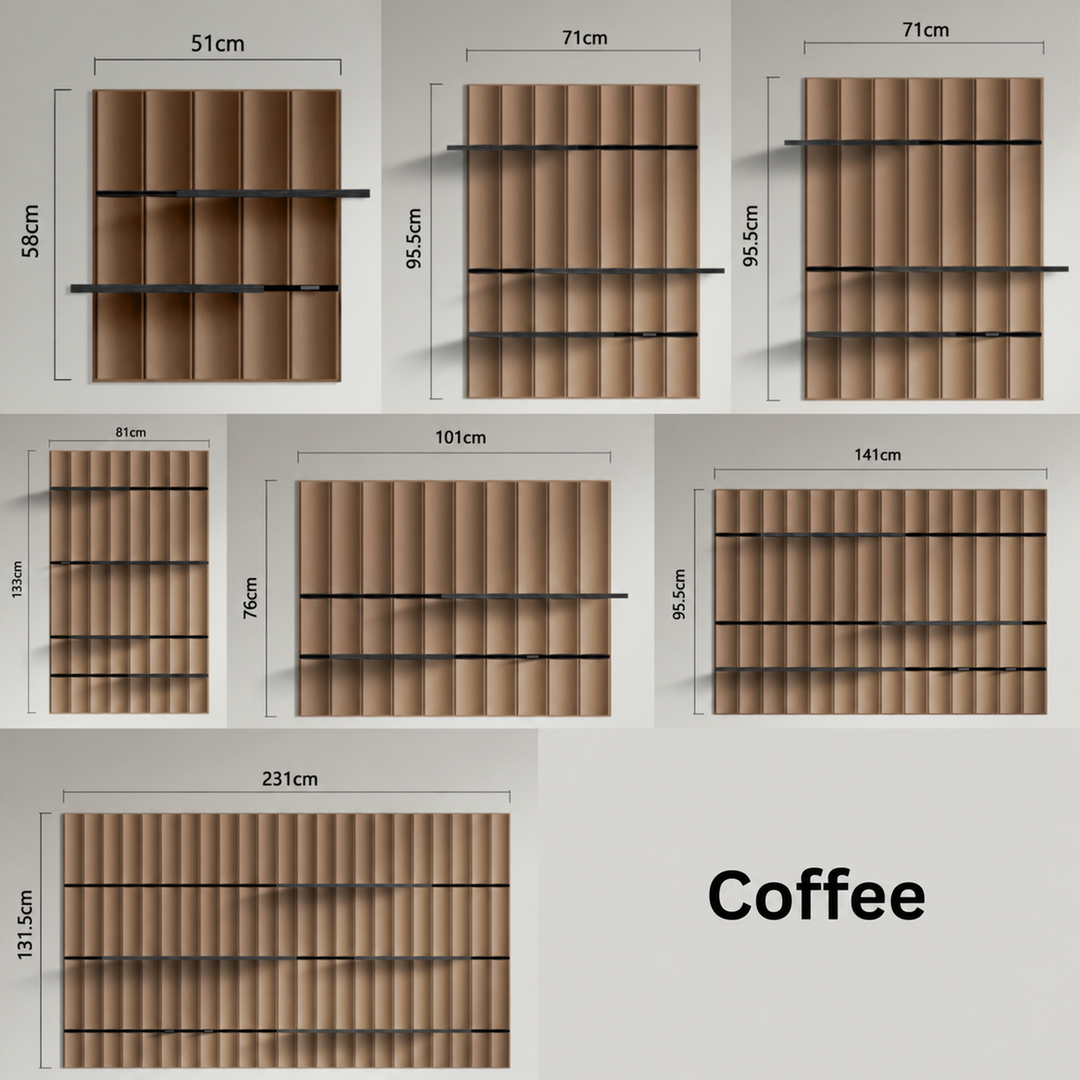 KYOTO Modern Fluted Adjustable Wall Shelf - Cassa Haus Singapore