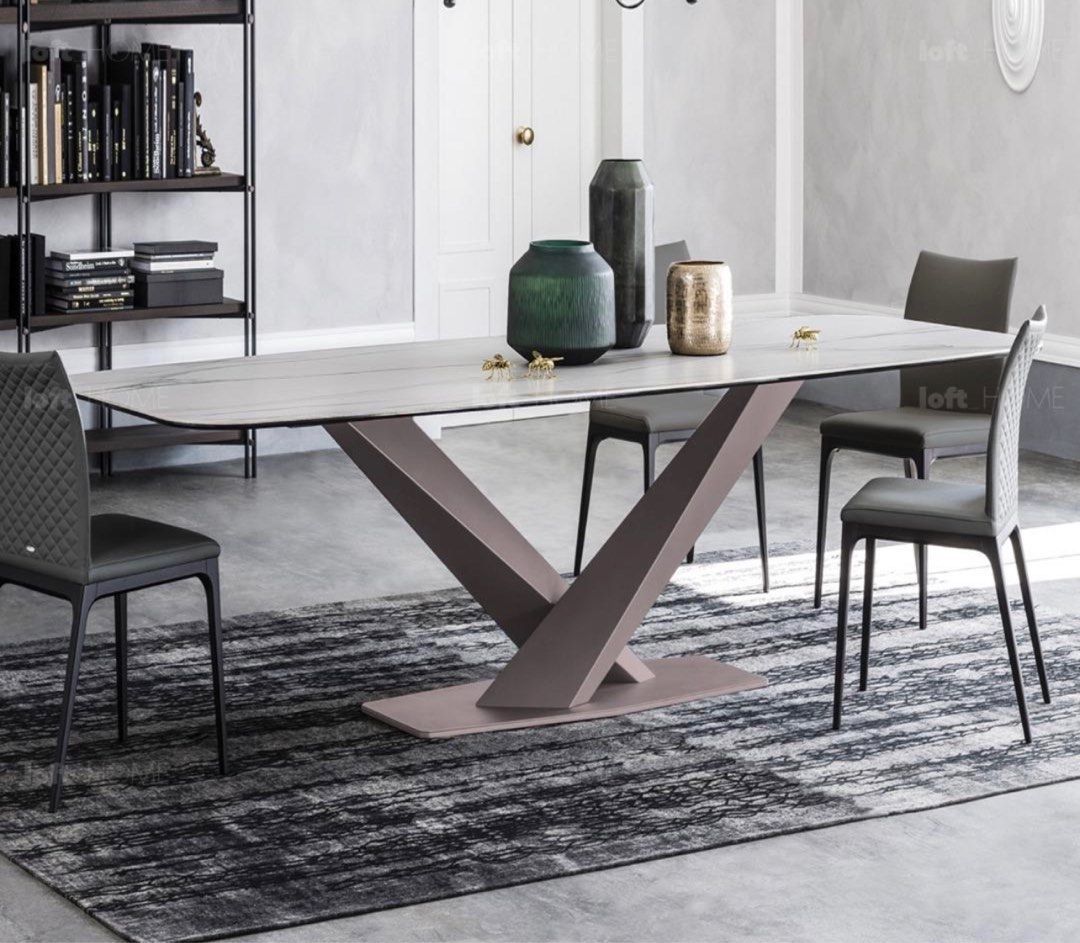 GALLAGHER Modern Sintered Stone Dining Table - Radical Homes Singapore