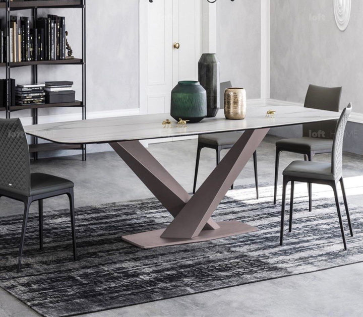 GALLAGHER Modern Sintered Stone Dining Table - Radical Homes Singapore