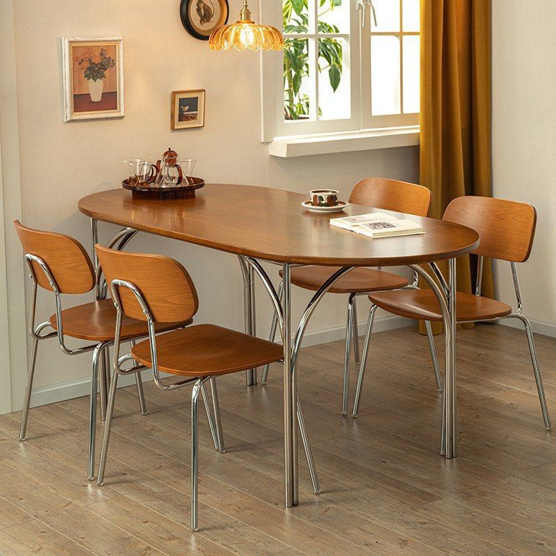 CLARK Oval Pine Wood Dining Table - Radical Homes Singapore